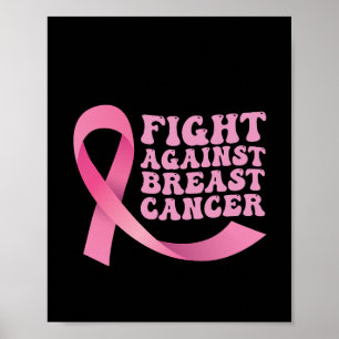 Rosa Ribbon Women Cancer Awareness Breast Cancer Poster
