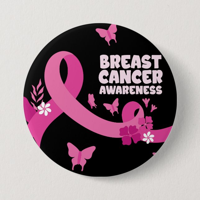 Rosa Ribbon Women Cancer Breast Cancer Awareness Knapp (Framsida)