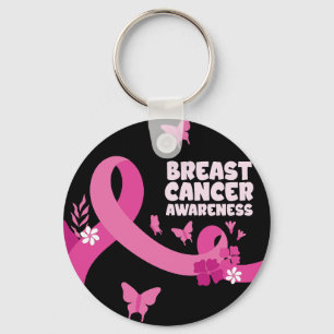 Rosa Ribbon Women Cancer Breast Cancer Awareness Nyckelring