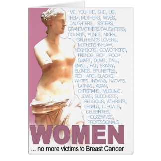 Rosa Ribbon Women Hälsningskort