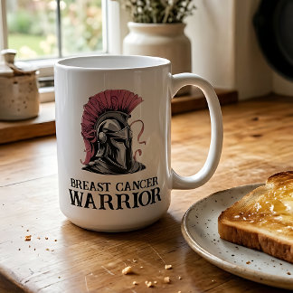 Rosa riddare bröstcancerkrigare kaffemugg