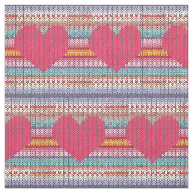 Rosa Rinbow faux crotchet sticka Tyg (Provkarta)