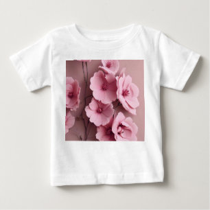 Rosa  Ro Aestetiskt Blommönster T Shirt