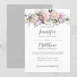  Rosa Ro Bouquet Bröllop Inbjudningar