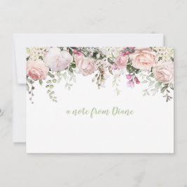 Rosa Ro Greenery Note Card Anteckningskort