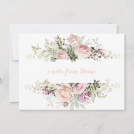  Rosa Ro Greenery Note Card Anteckningskort
