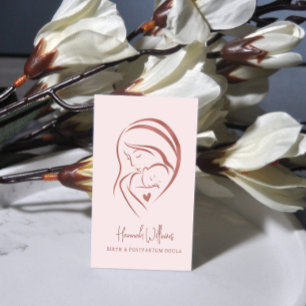 Rosa & Ro Guld Birth & Postpartum Doula Visitkort