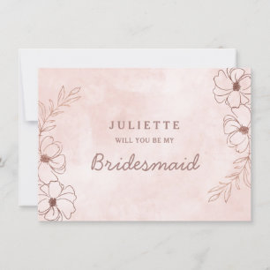  Rosa & Ro Guld Bridesmaid-Frieri kort