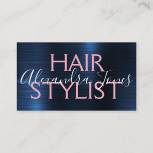 Rosa & Ro Guld Brushed Metall Hair Stylist Visitkort