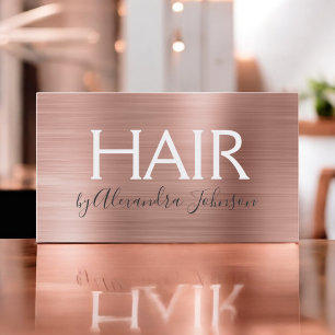 Rosa & Ro Guld Brushed Metall Hair Stylist Visitkort