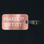 Rosa & Ro Guld Brushed Metall Makeup Artist Bagagebricka<br><div class="desc">Rosa & Ro Guld Brushed Metall Makeup Artist Beauty Supplies Namn bricka för salon. Namn och yrket eller affärsverksamheten kan ändras så att de kan användas för alla slags affärsverksamheter. Kontakta designern om du vill ha fler matchande objekt.</div>