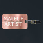 Rosa & Ro Guld Brushed Metall Makeup Artist Bagagebricka<br><div class="desc">Rosa & Ro Guld Brushed Metall Makeup Artist Beauty Supplies Namn bricka för salon. Namn och yrket eller affärsverksamheten kan ändras så att de kan användas för alla slags affärsverksamheter. Kontakta designern om du vill ha fler matchande objekt.</div>