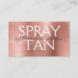 Rosa & Ro Guld Brushed Metall Spray Tan Visitkort