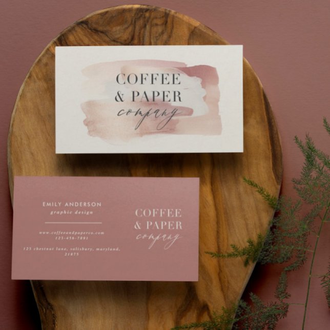 Rosa ro guld, det moderna affärskortet snyggt visitkort (Skapare uppladdad)