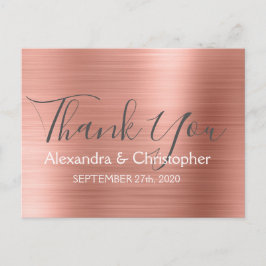 Rosa | RO GULD ELEGANT BRÖLLOP TACK Vykort