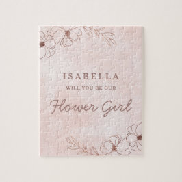 Rosa & Ro Guld Foil Flower Girl Frieri Pussel