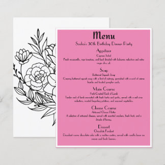 Rosa-Ro Guld Glam Party Menu