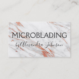 Rosa & Ro Guld Marble Microblading Visitkort