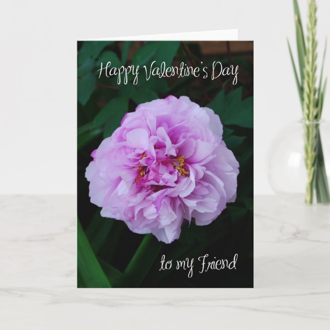 rosa ro valentine till min vän helgkort (Framsida)