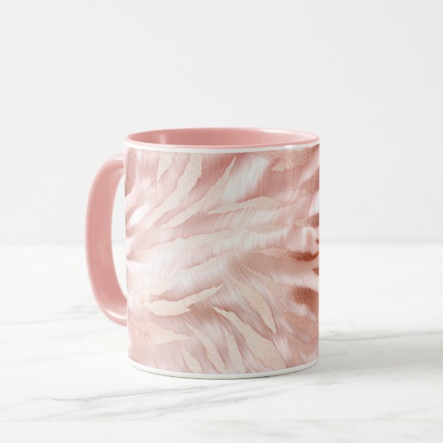 Rosa  Ro Zebra Animal Mugg (Framsida vänster)