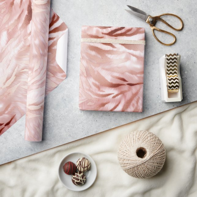 Rosa  Ro Zebra Animal Presentpapper (Hantverk)