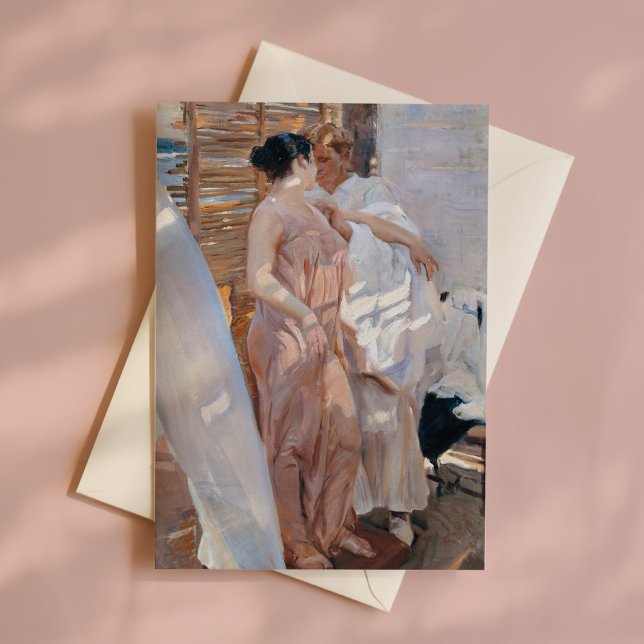 Rosa Robe, efter badplatsen | Joaquín Sorolla Kort (Skapare uppladdad)