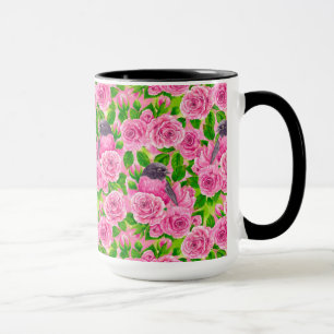 Rosa Robin och ro Mugg