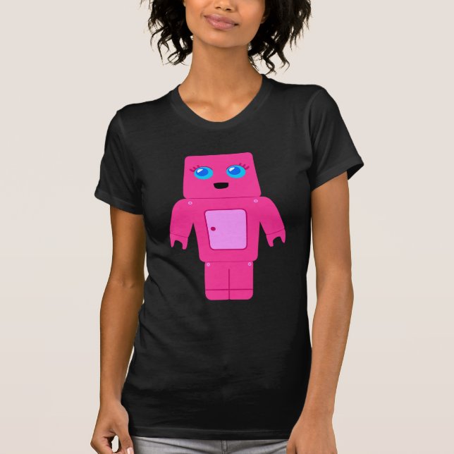 Rosa robot t-shirt (Framsida)