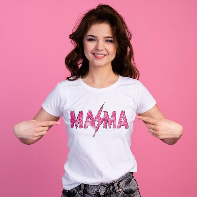 Rosa Rocker Mamma Shirt T Shirt (Skapare uppladdad)