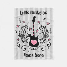 Rosa rockstjärnagitarr med vingar