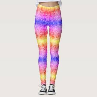 Rosa Röd Blå + Gula Färger på Anpassad Modern Leggings