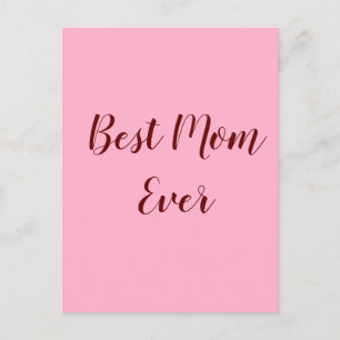 Rosa röd mors dag bästa mamma någonsin present läg vykort