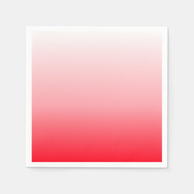 Rosa Röd Ombre Gradient Pappersservett (Framsidan)