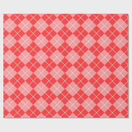 Rosa & röd pläd som slår in papper presentpapper