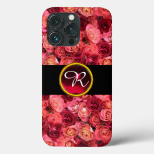 ROSA RÖD ROS FÄLT ,RED RUBY GEMSTONE MONOGRAM