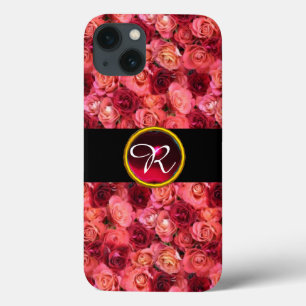 ROSA RÖD ROS FÄLT ,RED RUBY GEMSTONE MONOGRAM