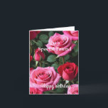 Rosa Röd ros För en Speciell vänskaplig födelsedag Kort<br><div class="desc">För en Speciell Friend Rosa Gul ros Birthday</div>