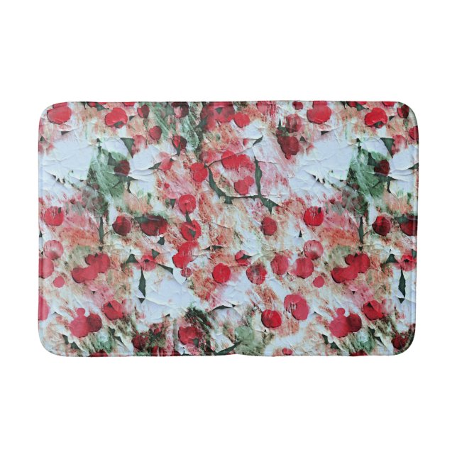 Rosa Röd Smutsig prickig Grunge Förfall Badrumsmatta (Framsidan)