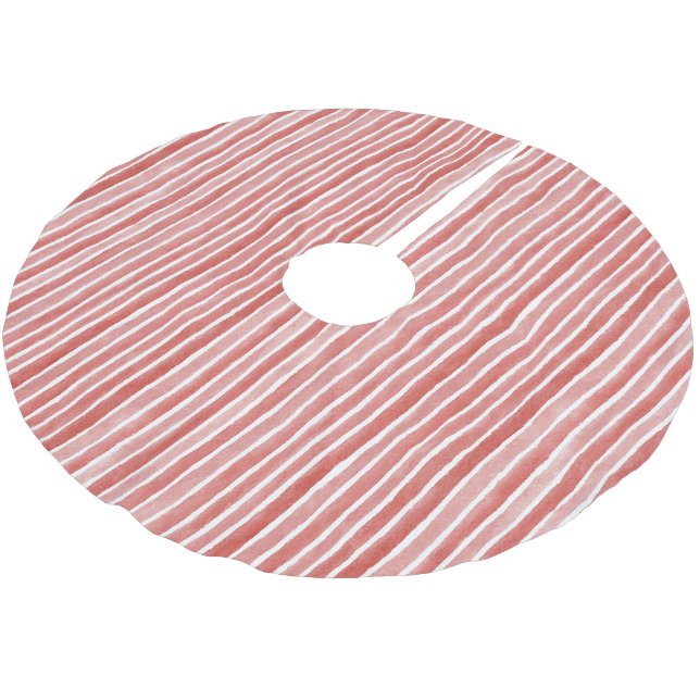 Rosa Röd Vit Pinne Ränder Jul Julgransmatta Borstad Polyester (Vinklad)