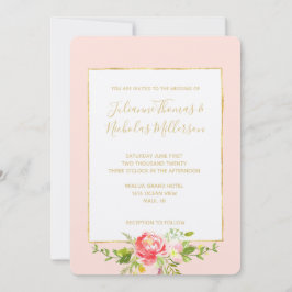 Rosa röda blommor inbjudningar