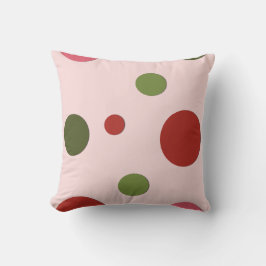 rosa röda gröntar kudde