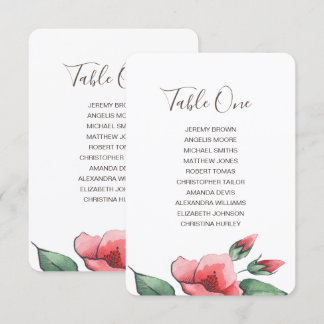 Rosa rödblommigt grönt bröllop sätesdiagram. inbjudningar