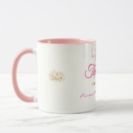 Rosa rodnad båge prinsessa band tacksamhet kaffemu mugg