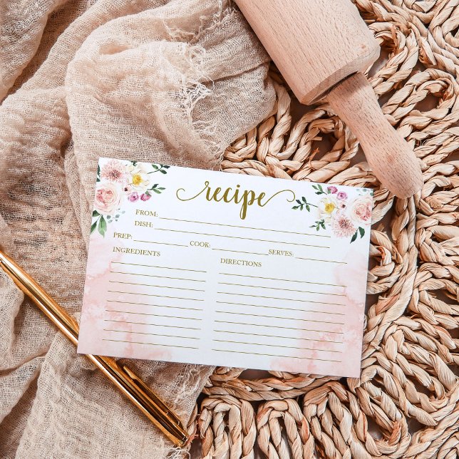 Rosa rodnad blommande guld bröllopsduschrecept (Skapare uppladdad)