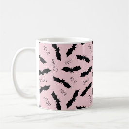 Rosa rodnad fladdermöss Halloween Kaffemugg