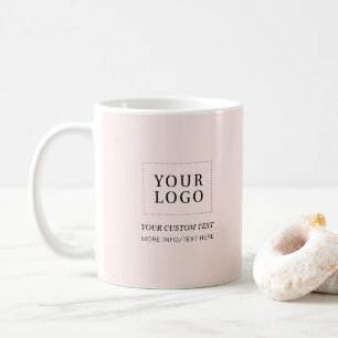 Rosa rodnad Minimal företagslogotyp Kampanj Kaffemugg