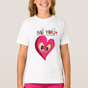 rosa rodnad på hjärtvalentin`S T Shirt
