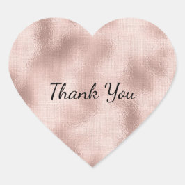 Rosa Rodnad Rosguld Hjärtformat Klistermärke