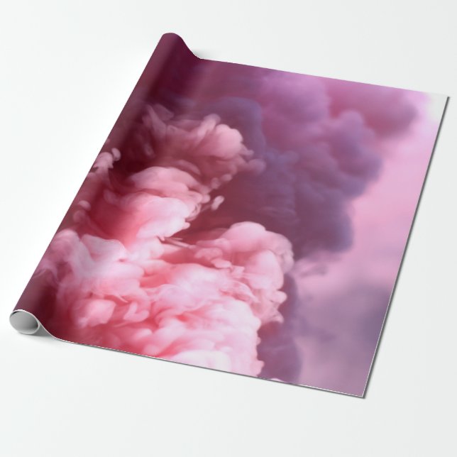 Rosa rök presentpapper (Utrullad)