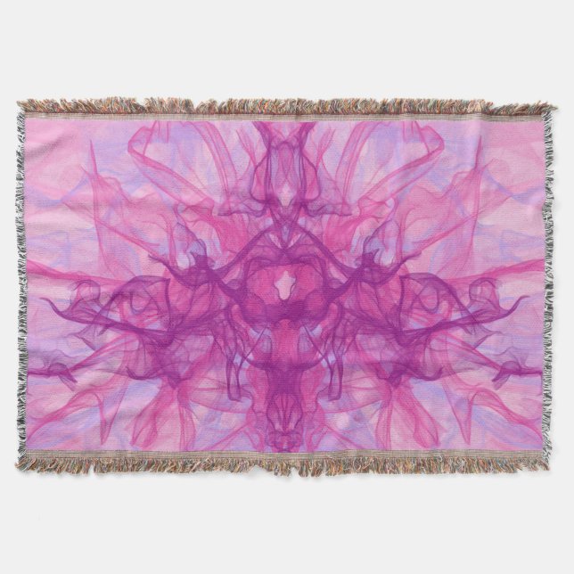ROSA ROKE - Modern och abstrakt Fractal Art - Filt (Framsidan)